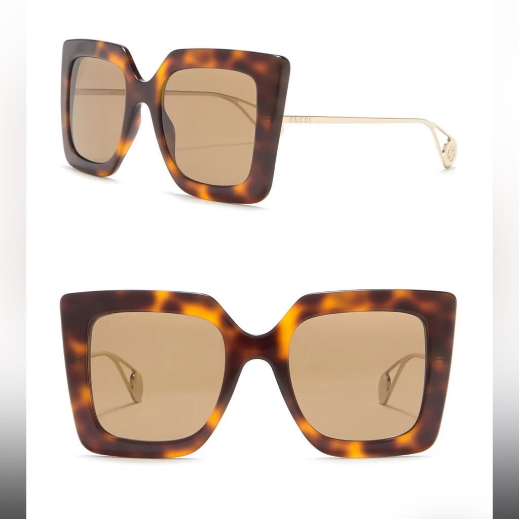 Nwt Gucci Oversized 51mm Sunglasses- Never Worn. Tortoise Brown/Tan Frame- Nwt